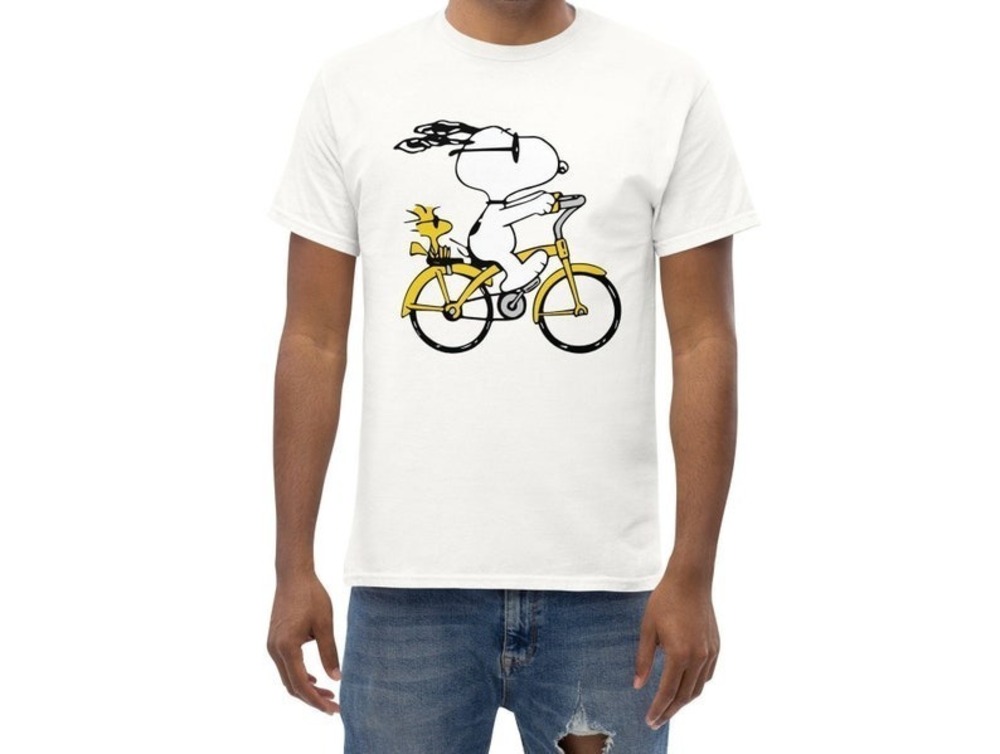 Peanuts - Snoopy & Woodstock Riding Bike T-Shirt